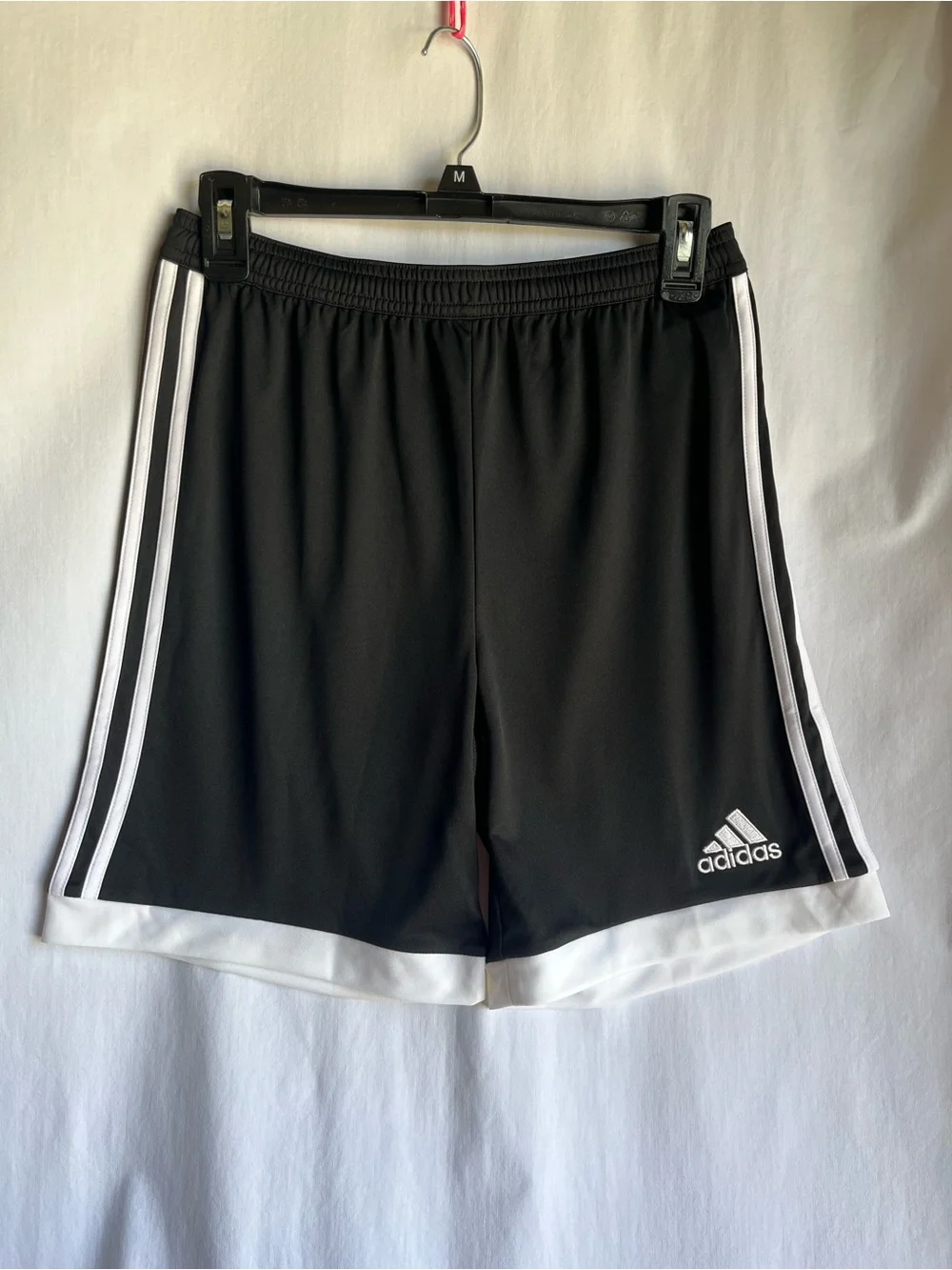 adidas Black and White Athletic Soccer Shorts